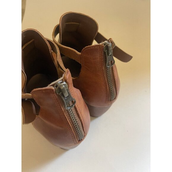 Korks Stella Leather Suede Peeptoe Ankle Booties Boots Sandals Womens 8.5 Heels - Picture 6 of 10